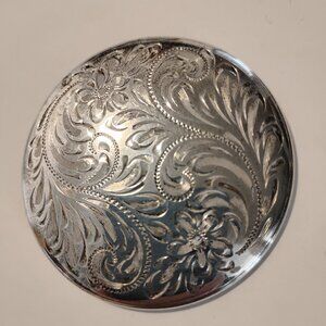 Sterling Silver Embossed Pin Brooch